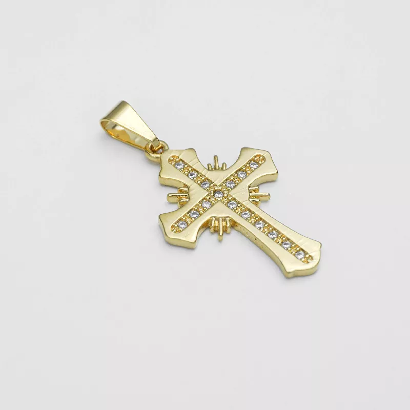 D Cruz Sagrada Circonias Cristal - 23035-CRISTAL