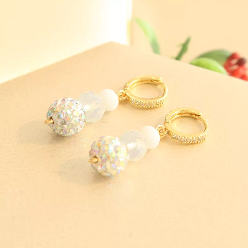 Are. Bola Fuego Blanca Rodio 3cm - ARE262