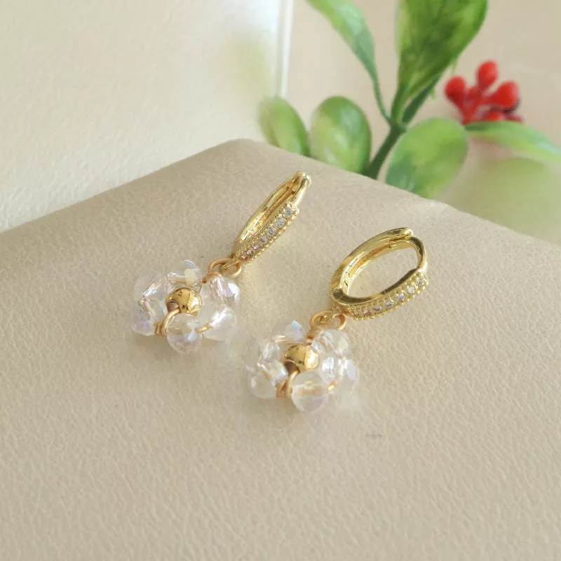 Are. Flor Transparente Rodio 4cm - ARF180