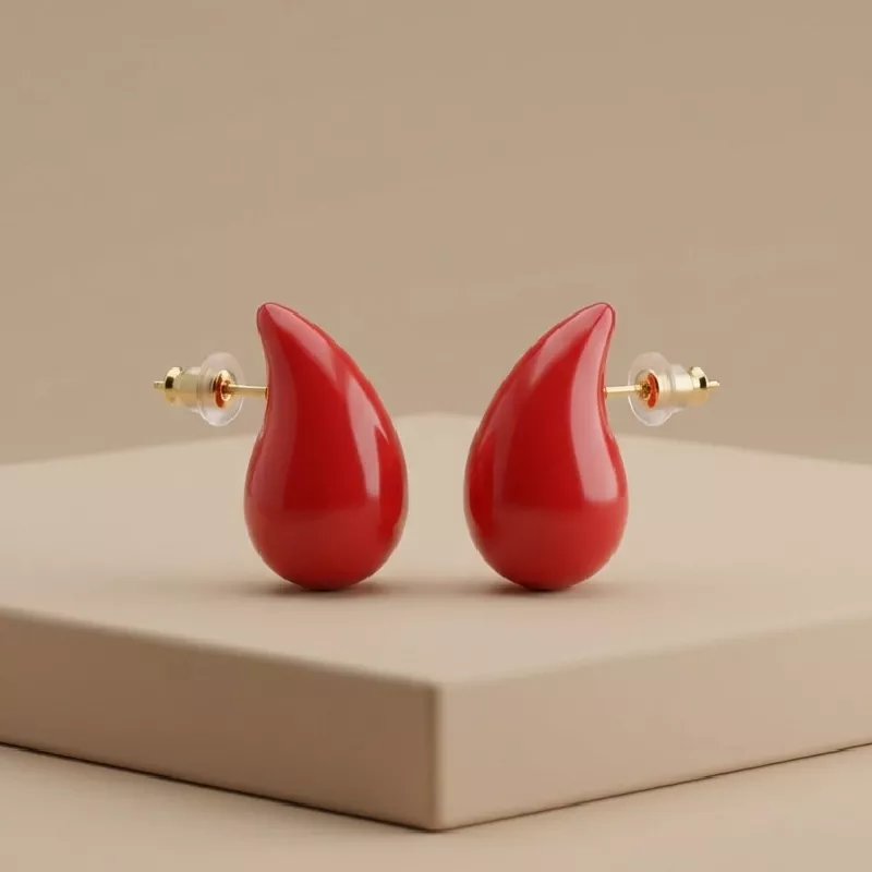 Are. Gota Roja Rodio 2cm - ARO292