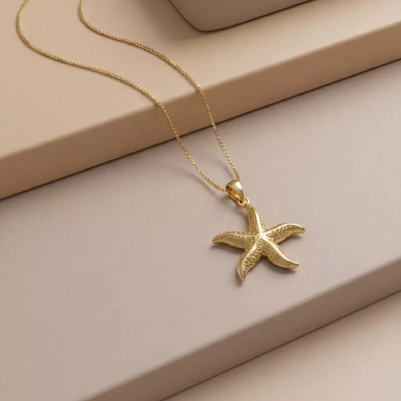 Cad. Estrella De Mar Rodio 45cm - CRK333
