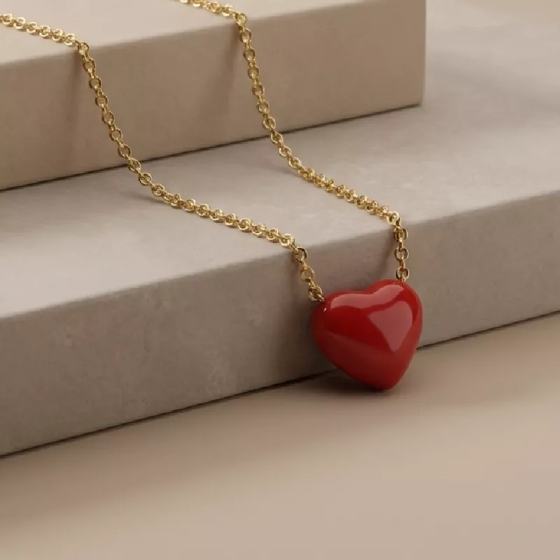 Cad. Eslabon Corazon Pasante Rodio graduable - CRM944