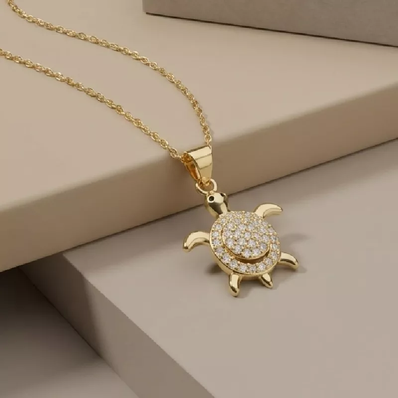 Cad. Destellos Tortuga Rodio 45cm - CRO638