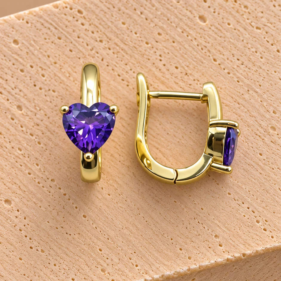 Can. cm corazon morado rodio 1.5cm - KRG977