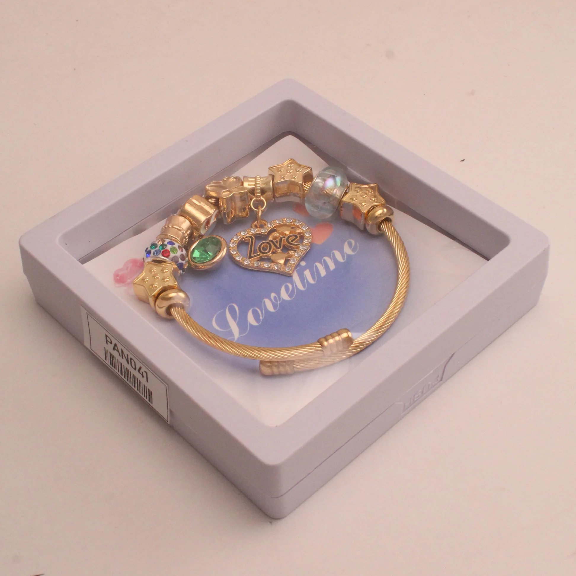 Pul. tipo pan. corazon love rodio graduable - PAN041