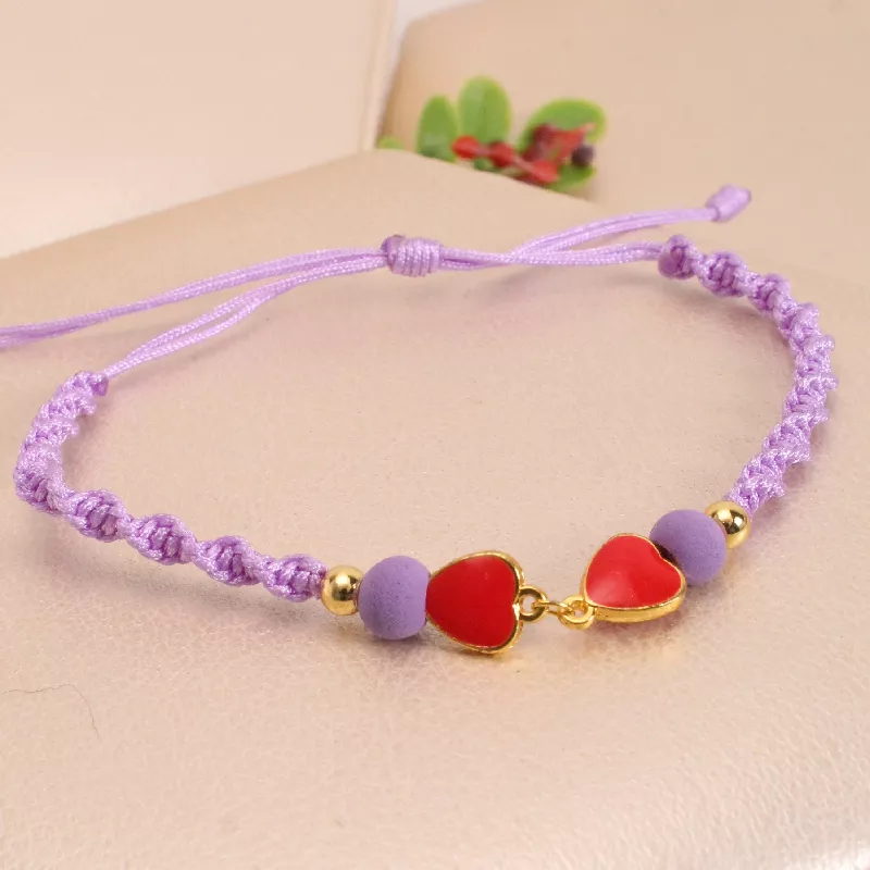Pul. Corazon Doble Morado Rodio  - PRF225