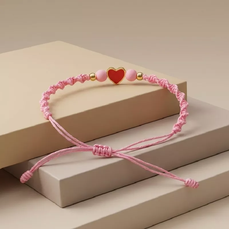 Pul. Corazon Hilo Rosa Rodio  - PRF318