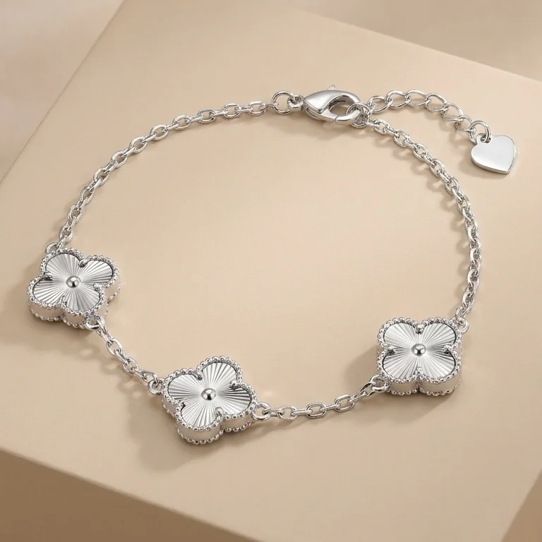 Pul. Pulsera Por 3 Placas V C Plat Rodio 18 Cm - PRG673
