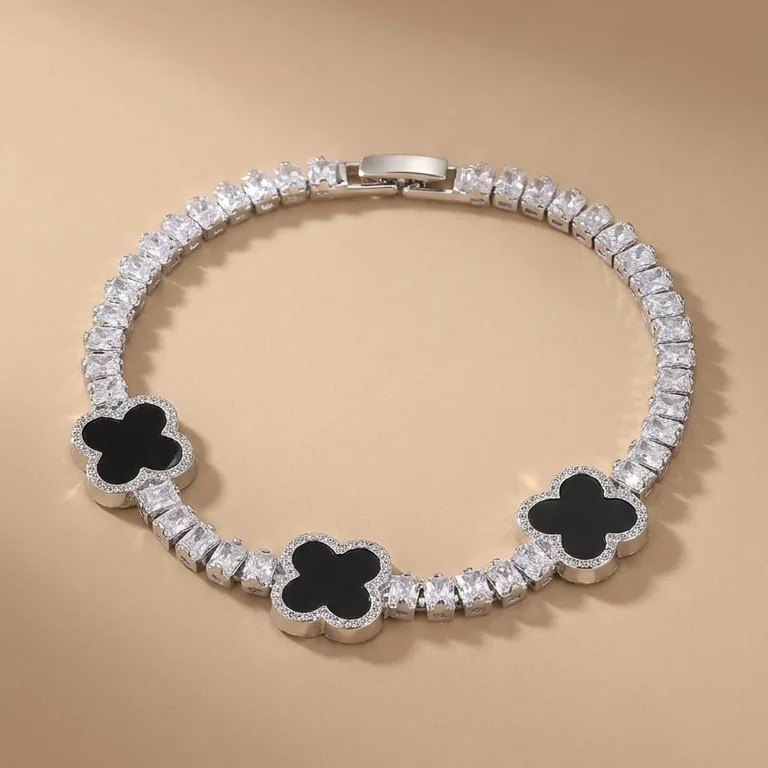 Pul. Pulsera V C Dor Y Plt Rodio 18 Cm - PRG850