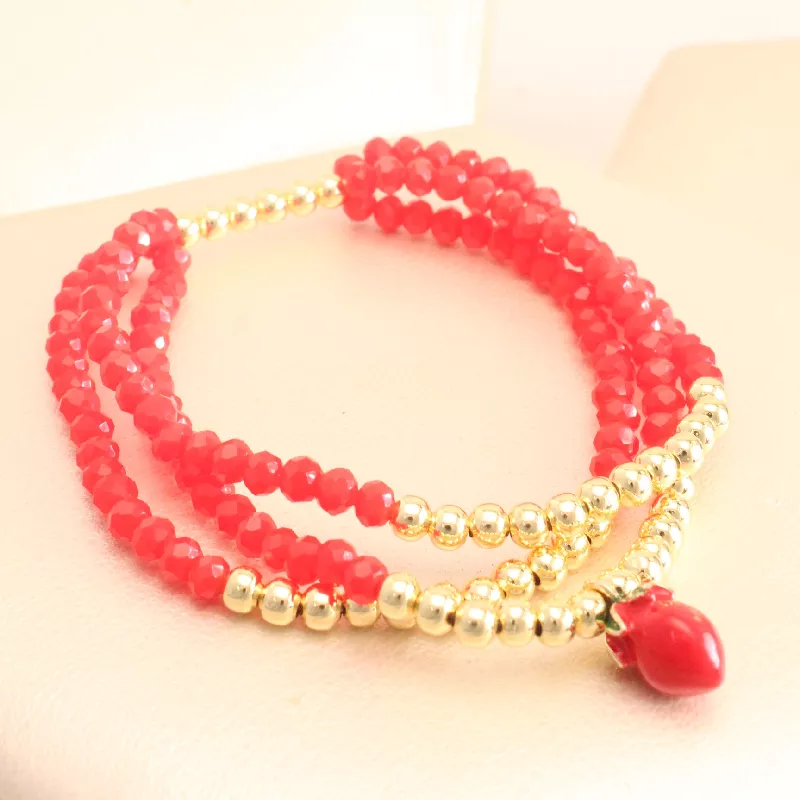 Pul. Pulsera Roja Rodio graduable - PRH175