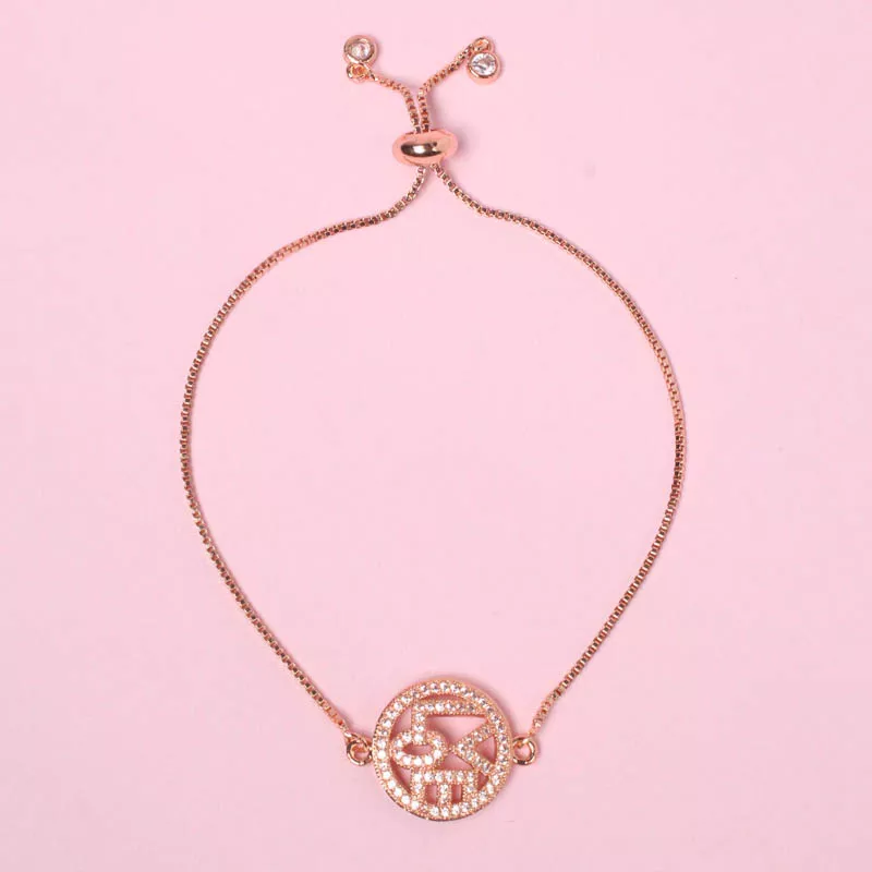 Pul. Love oro rosa Rodio 18cm - PRJ204