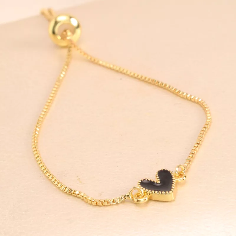 Pul. Corazon Negro Rodio graduable - PRK155