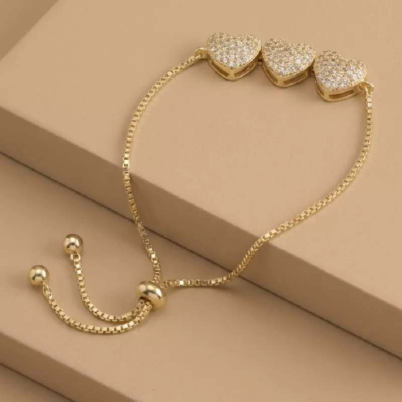 Pul. Corazones Rodio graduable - PRR702