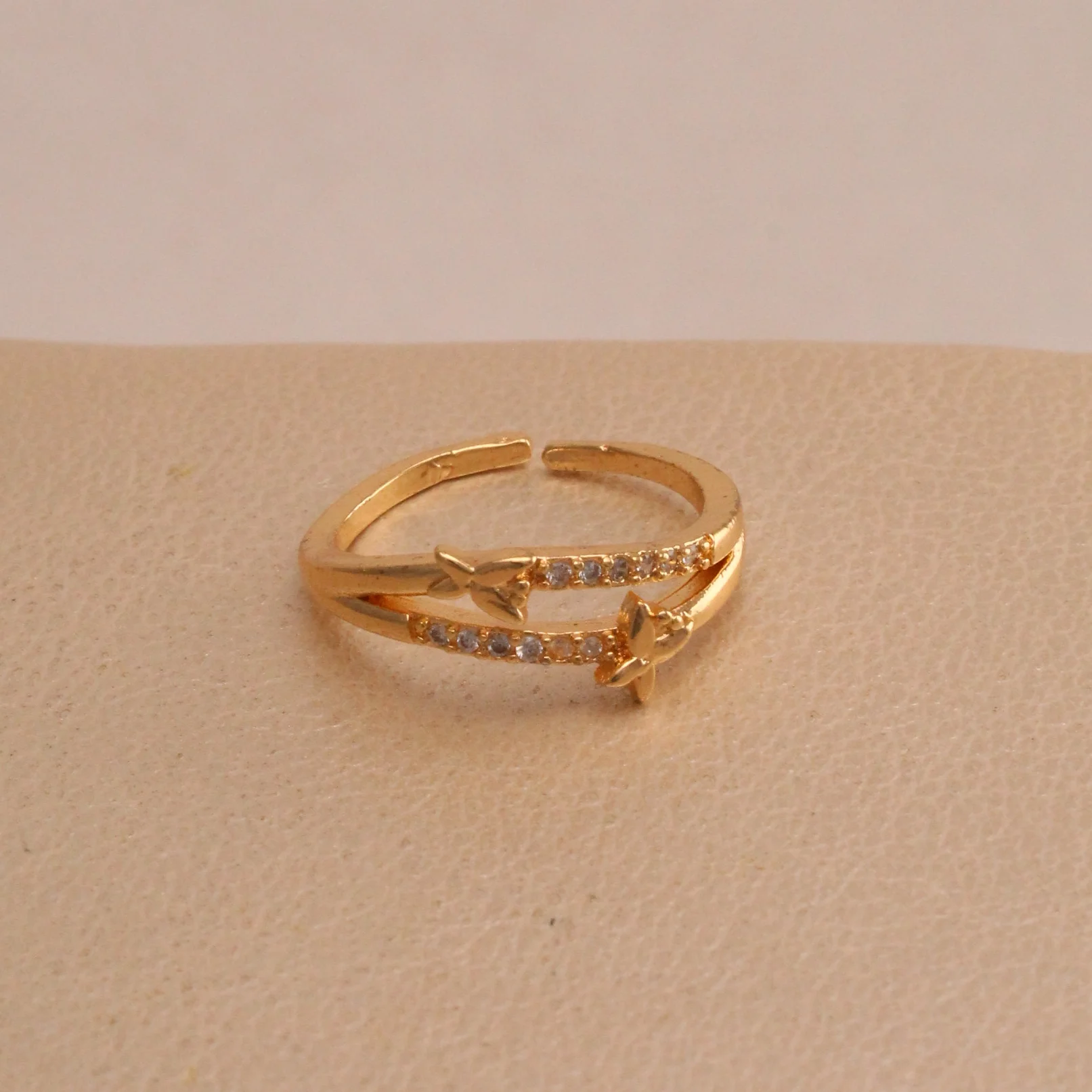 Ani. doble zircón rodio rodio graduable - RRG281