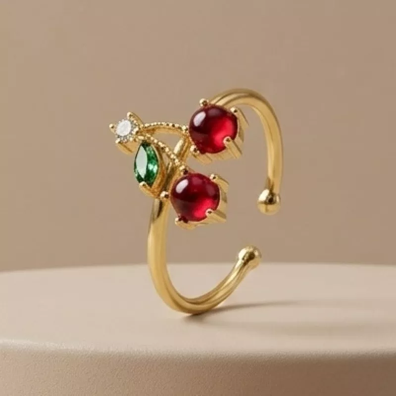 Ani. Cereza Cristal Rodio graduable - RRI723