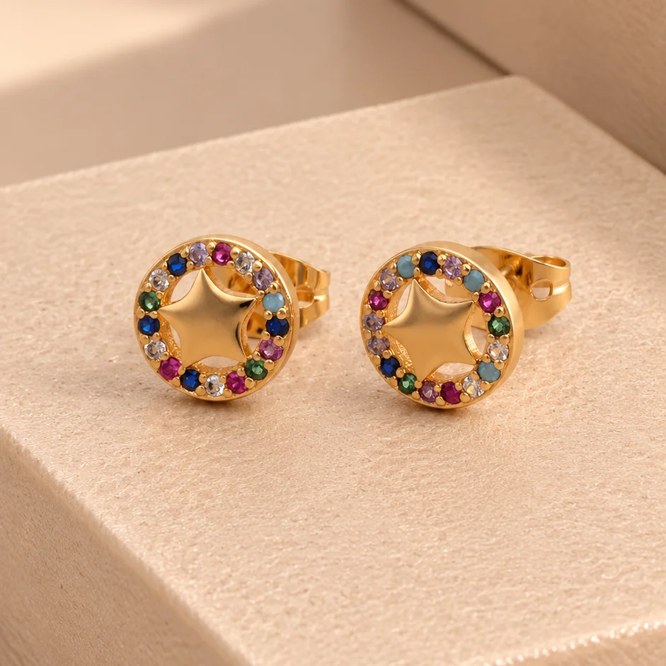Top. micro-zircon estrella centro c rodio 0,7cm - TRG779