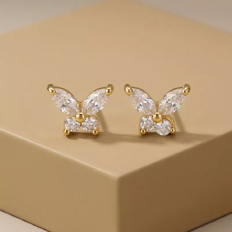 Top. Mariposas Rodio 0,9cm - TRH152