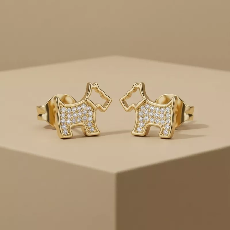 Top. Perrito Rodio 1cm - TRH431C