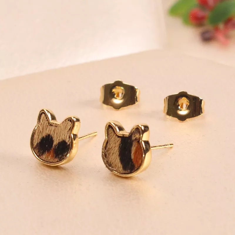 Top. Gato Animal Print Rodio 1cm - TRJ456