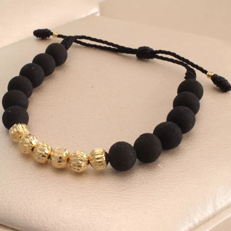 Pul. Pulsera Balines Oro Laminado Graduable - UOG601