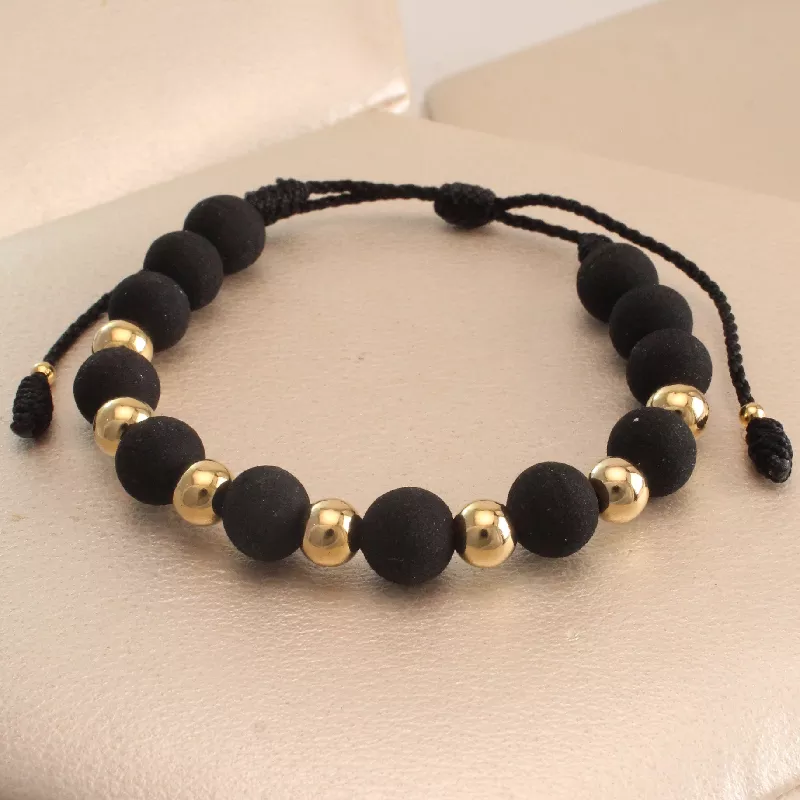 Pul. Pulsera Balines Oro Laminado Graduable - UOG691